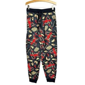 Marvel Deadpool Cotton Sleep Pants Side Pockets Jogger Fit Mens Size Small